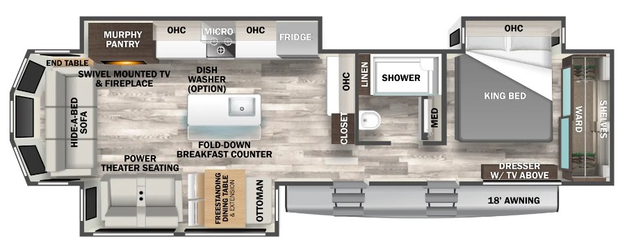 2024 FOREST RIVER CEDAR CREEK 40CRS, , floor-plans-day image number 0